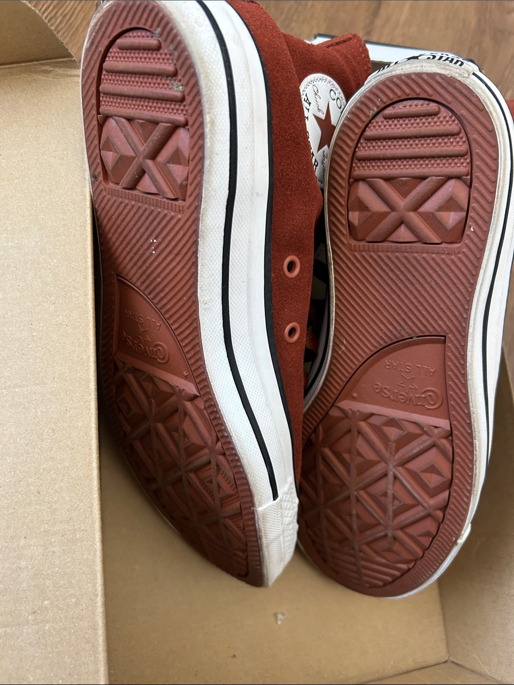 Converse Rust Brown Canvas High-Top Sneakers - Picture 3 of 6